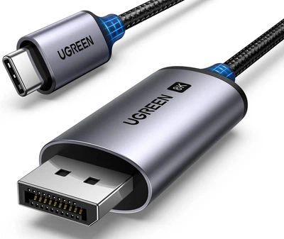 Кабель Ugreen USB-C to DisplayPort 1.4 Cable 8K@60Hz 4K@240Hz 3 м Grey (CM556)