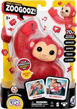 Інтерактивна іграшка Moose Little Live Pets Hug n' Hang Zoogooz - Мавпочка Mooki, що розтягується, 70 звуків і реакцій