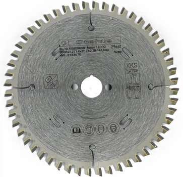 Пильный диск Stehle HW для ручных машин по алюминию 165x2,2/1,6x20 Z= 52 TR-F-N (58808608)