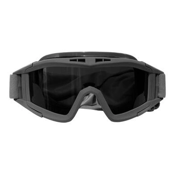 Захисні тактичні окуляри-маска зі змінним склом Black