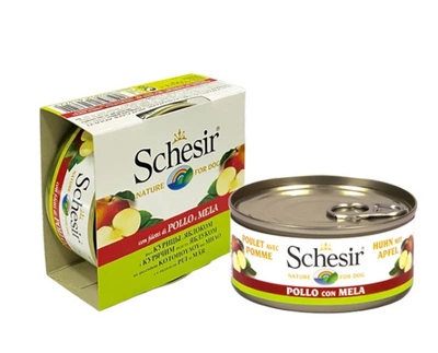 Консервы для собак Schesir Dog с курицей и яблоком 150г