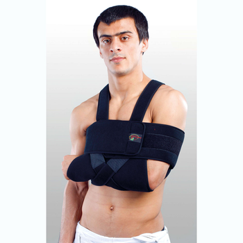 Бандаж для плеча і передпліччя сильної фіксації (пов'язка Дезо) РП-6К-М1 Реабілітімед розмір UNIp-1 колір чорний