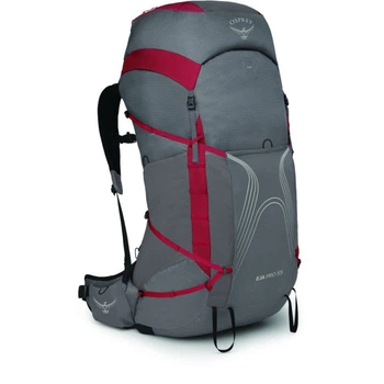 Рюкзак туристический женский Osprey Eja Pro 55 Woman M/L Сірий-Червоний