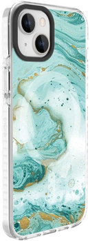 Etui plecki Evelatus MagSafe Customized Print do Apple iPhone 15 Marble Blue (4752192067113)