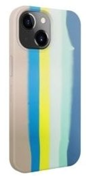 Панель Evelatus Silicone Case Multi-Colored для Apple iPhone 15 Plus Blue/Pink (4752192068424)