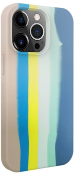 Etui plecki Evelatus Silicone Case Multi-Colored do Apple iPhone 15 Pro Max Blue Pink (4752192068509)