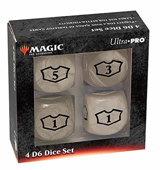 Набір ігрових кубиків Ultra Pro Magic the Gathering Біла Мана 22 мм 4 шт (74427868260)