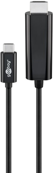 Adapter Goobay USB Type-C - HDMI M/M 1.8 m Black (4040849775284)