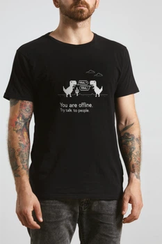 Футболка чорна чоловіча Ctrl+ "You are offline. Try talk to people" M (CNTRLB10102)