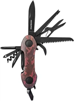 Брелок-мультиинструмент Munkees Pocket Knife Camo Red (2579-RD)