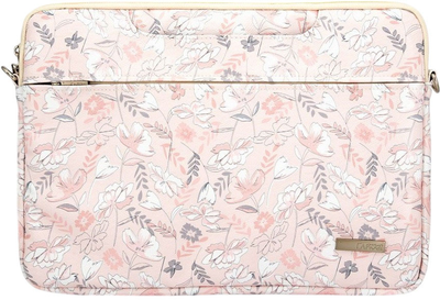 Torba  iLike 13-14" Fabric Laptop Bag With Strap Flower Pink (ILIUN13LBFP)