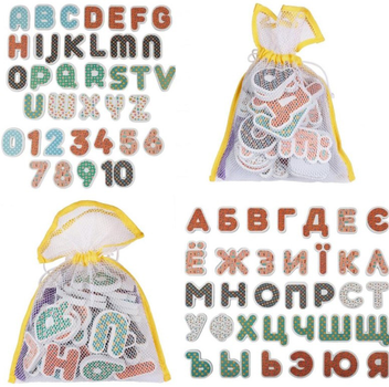 Великий набір аквапазлів XOKO EVA для вивчення літер та цифр (9869207470853)