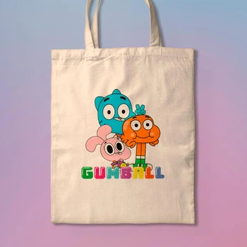 Эко-сумка, шопер с принтом Удивительный мир Гамболла Amazing World of Gumball