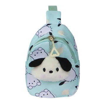 Детская сумка Lesko TD-34 Kuromi Turquoise с аниме через плечо на одно отделение с ремешком 10шт