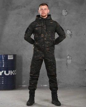 Тактический летний костюм 3в1 штаны+убакс+куртка 3XL черный мультикам (87107)