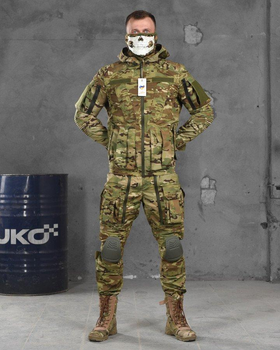 Тактический летний костюм с наколенниками штаны+куртка 2XL мультикам (86962)