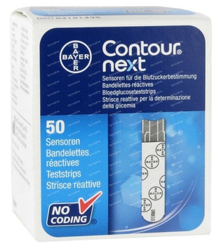 Тест - смужки для глюкометра Bayer Contour Next 50 шт (8470001619617)
