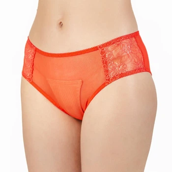 Трусики-сліпи жіночі з сіточки та мережива Felisiya Lingerie Помаранчевий 277-931с М