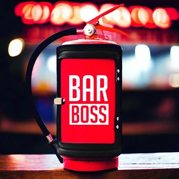 Подарунок для чоловіків "Міні - БАР Вогнегасник "BOSS" + 2 склянки у подарунок