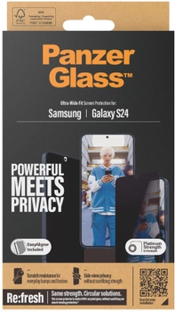 Szkło ochronne PanzerGlass Privacy Screen Protector do Samsung Galaxy S24 Black (5711724173509)