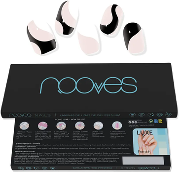 Гель-плівка для нігтів Nooves Laminas Premium Glam White Cow 20 шт (8436613950302)