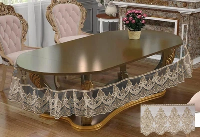 Овальна силіконова скатертина "Sade" 120х150см - капучино
