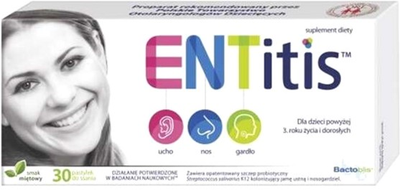 Probiotic Polski Lek ENTitis Mint Flavor 30 szt (5901785303179)