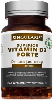 Вітамін D3 Singularis Forte 5000 IU 60 капсул (5350663900847)