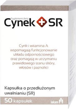 Вітамінно-мінеральний комплекс Lekam Cynek SR 50 капсул (5902596593100)