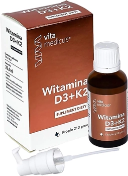 Kompleks witamin Herbamedicus Witamina D3 + K2 29.4 ml (5905279312081)