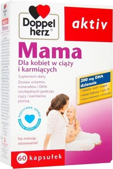 Kompleks witamin i minerałów Queisser Pharma Doppelherz Aktiv Mama dla kobiet w ciąży i karmiących 60 caps (4009932578690)
