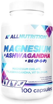 Kompleks witamin i minerałów SFD Allnutrition Magnesium + Ashwagandha + B6 (P-5-P) 100 caps (5902837745206)