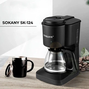 Кавоварка Sokany SK-124 крапельна електрична для дому 950 Вт 600 мл
