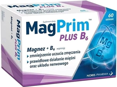 Вітамінно-мінеральний комплекс Noris Pharma Magprim Plus B6 60 таблеток (7630019301503)