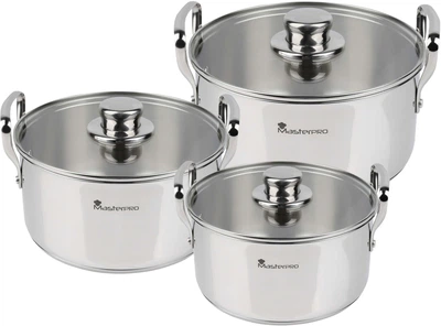 Набор кастрюль с крышками MasterPro Smart 3.14/6.5/11.6 л 6 предметов (BGMP-2145)
