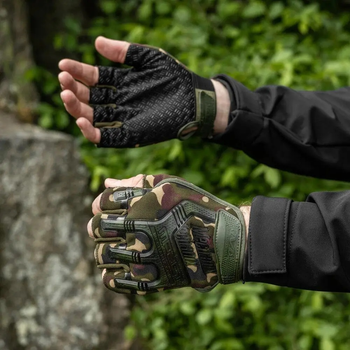 Рукавиці тактичні безпалі Mechanix M-Pact Gloves Woodland, M