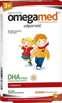 Kwasy tłuszczowe Omegamed Resistance 3+ DHA Vitamin D 30 szt (5901785303605)