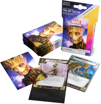 Koszulki na karty Gamegenic Marvel Champions Fine Art Sleeves 66 x 92 mm Groot 50 + 1 szt (4251715410608)