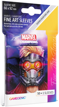 Koszulki na karty Gamegenic do gry Marvel Champions Fine Art Sleeves 66 x 92 mm Star-Lord 50 + 1 szt (4251715410622)