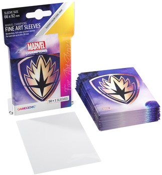 Koszulki na karty Gamegenic do gry Marvel Champions Fine Art Sleeves 66 x 92 mm Guardians Logo 50 + 1 szt (4251715411889)