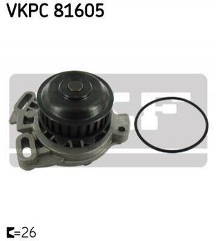 Водяний насос SKF VKPC81605 Audi 100, 80; Volkswagen Passat 035121004A, 035121004AV, 035121004AX