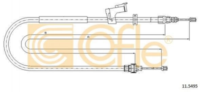 Трос ручника COFLE 115495 Ford Galaxy, S-Max 1379944, 1439906, 6G912B700EE