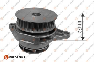 Водяний насос EUROREPAR 1623100280 Volkswagen Golf, Vento, Polo, Caddy; Skoda Felicia, Octavia; Seat Cordoba, Ibiza 030121005D, 030121005N, 030121005NV