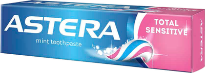 Зубная паста для чувствительных зубов Astera Total Sensitive Мята 110 г (3800013515419)