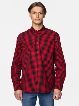 Koszula męska bawełniana Lee Cooper NEW TENBY -LK18 L Czerwona (5904347390358)