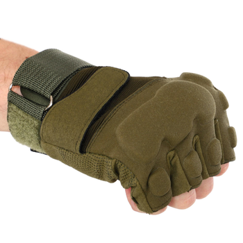 Перчатки тактические с открытыми пальцами SP-Sport BC-8811 XL Оливковый