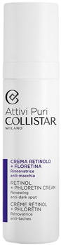 Krem do twarzy nawilżający Collistar Face Care Attivi Puri Retinol + Phlorentin 50 ml (8015150219365)