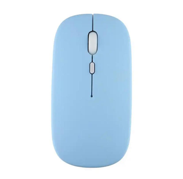 Беспроводная Бесшумная мышь 2.4G + Bluetooth Встроенный аккумулятор Blue