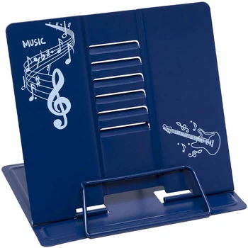 Подставка для книг металл, синяя 21*23см, "MUSIC" LTS-8066--76256A