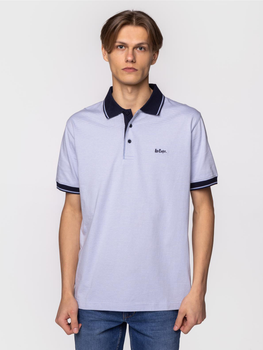 Koszulka polo męska Lee Cooper AXEL-4142 L Błękitna (5904347393250)